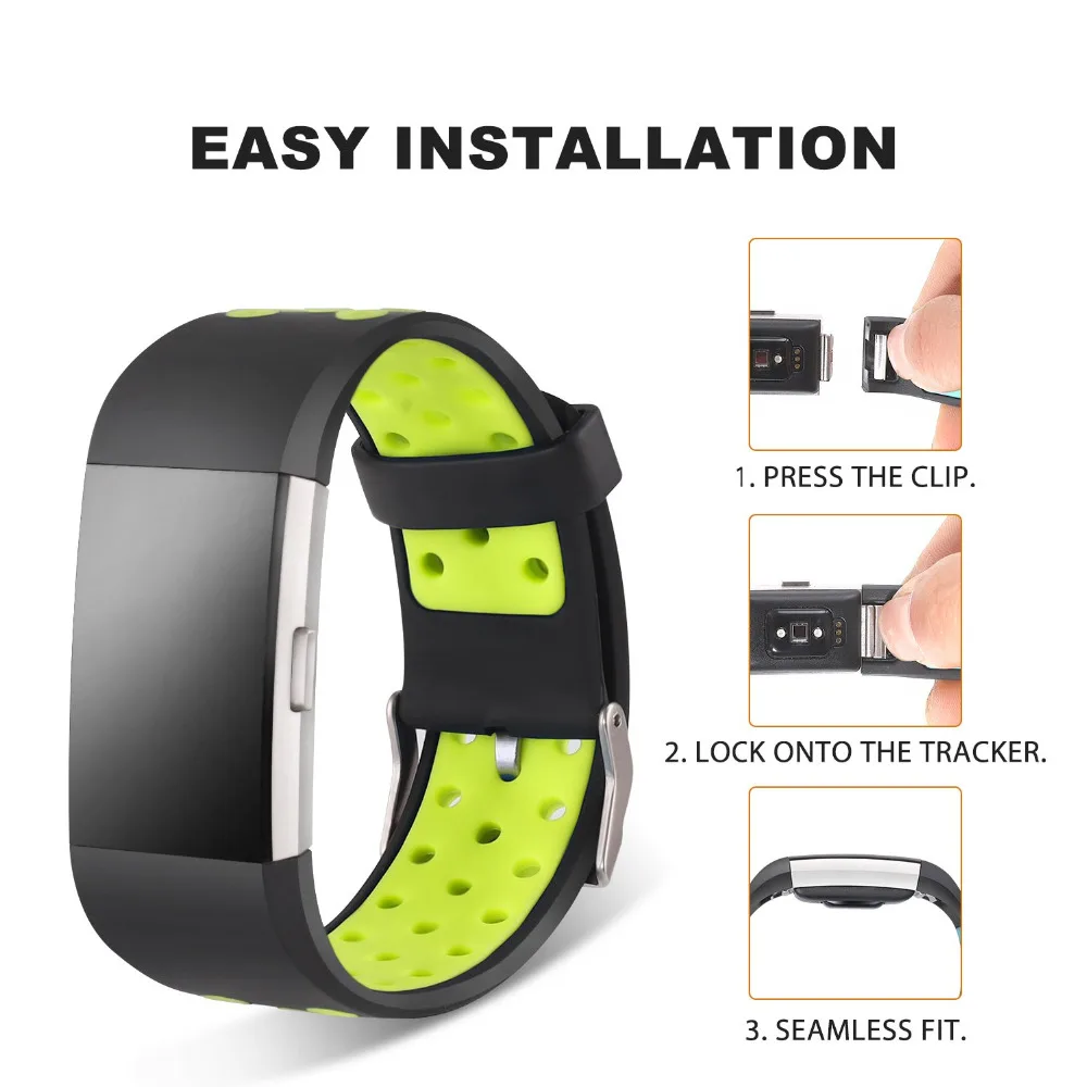 AWINNER ремешок для браслета Fitbit charge 2 Замена для силиконового ремешка часы ремешок для Fitbit charge 2 браслет умные браслеты
