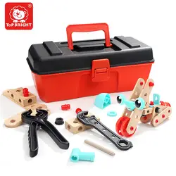 TOPBRIGHT детская коробка для инструментов набор игрушек Модель инструмент для ремонта обучающий 4-6-летний мальчик твист ремонт винта