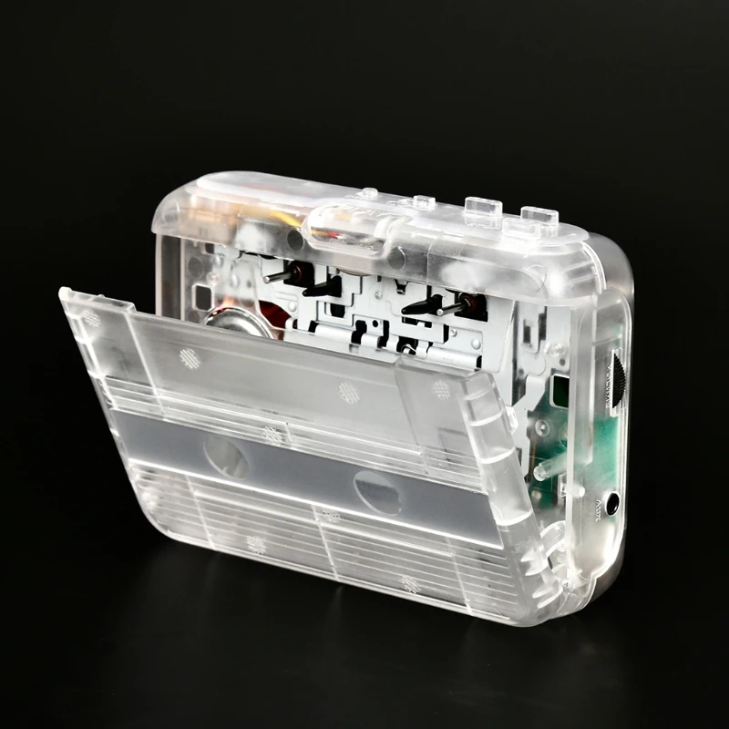 Bluetooth Transmitter Stereo Transparent Cassette Player with FM Radio Auto-revers function Portable Bluetooth Cassette Player