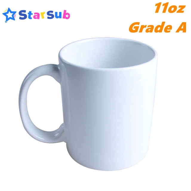 36 PCS Mugs 11 OZ Sublimation Mugs Blank White Mugs Coated Ceramic Cups  Christmas DIY Mugs 