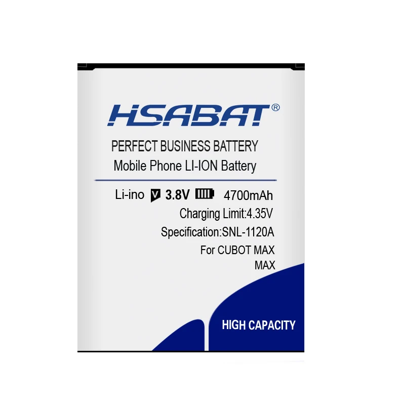 Аккумулятор HSABAT MAX 4700mAh для аккумуляторов CUBOT MAX