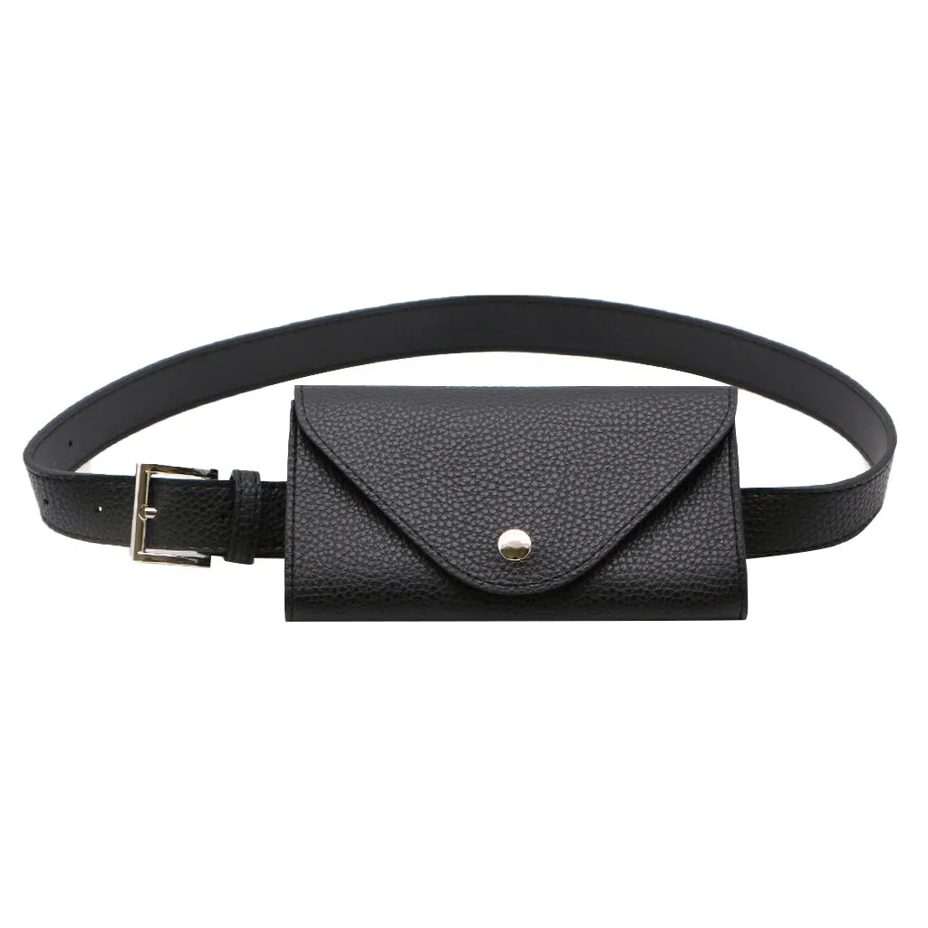 

Zipper Hasp Women Waist Pack Hot Retro Design Fanny Pack Leather Fashion Waist Belt Bag bolso mujer Candy Color Crossbody Bag #T