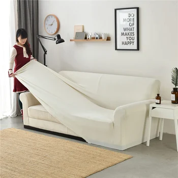 

White Slipcover Knitting Sofa Cover for living room Thicken Stretch Couch CoverUniversal all-inclusive slip-resistant Sofa Case
