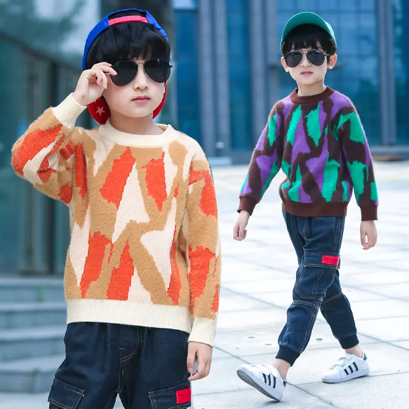 Baby Sweater For Boy Elegant Colorful Knitted Kids Clothes Boys Autumn Sweater Teenagers Winter Clothes For Children Knittwear