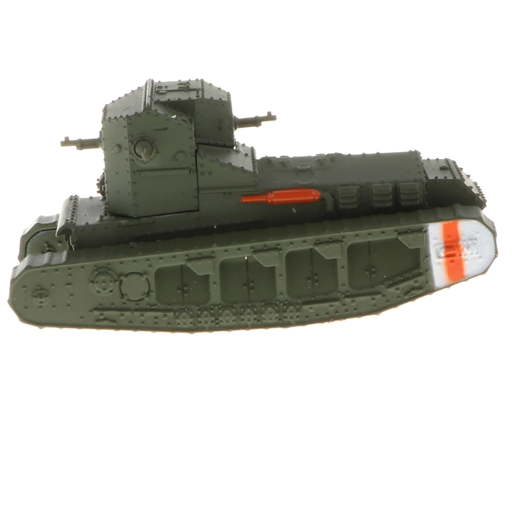 1/100 De Escala British Mk.A Whippet Tank Wwii Army Vehicle Modelo Kids Toy 