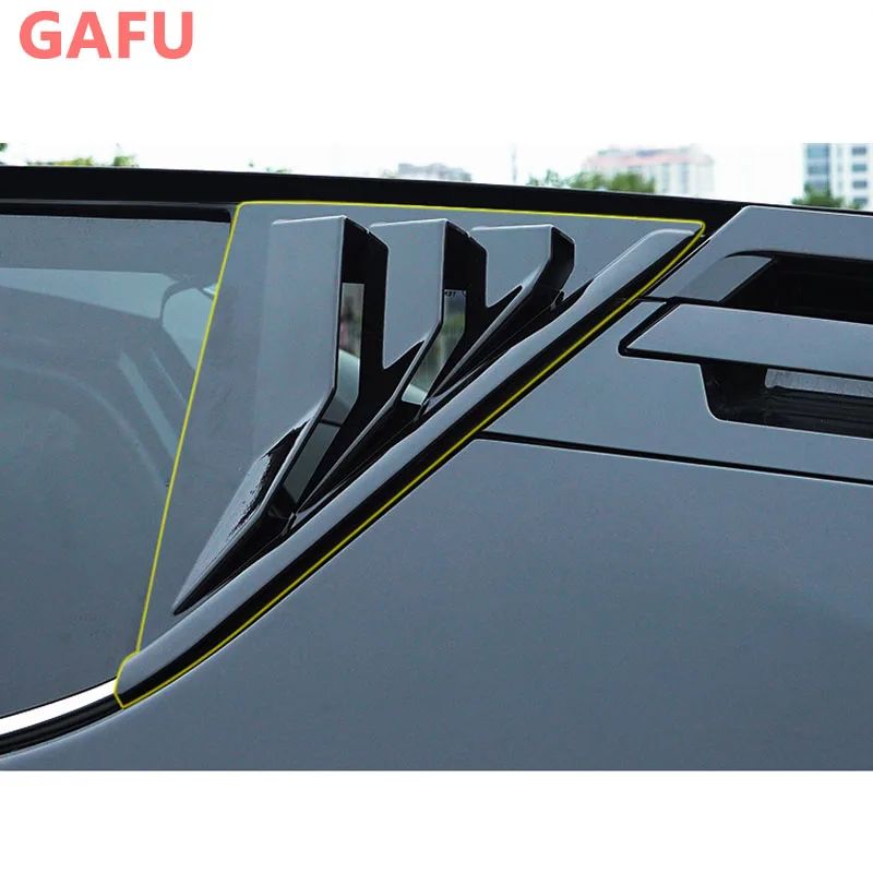 

For Toyota CHR CH-R 2017 2018 2019 2020 2021 ABS Chrome Rear Window Spoiler Side Cover Tail Triangle Trim Car Accessories
