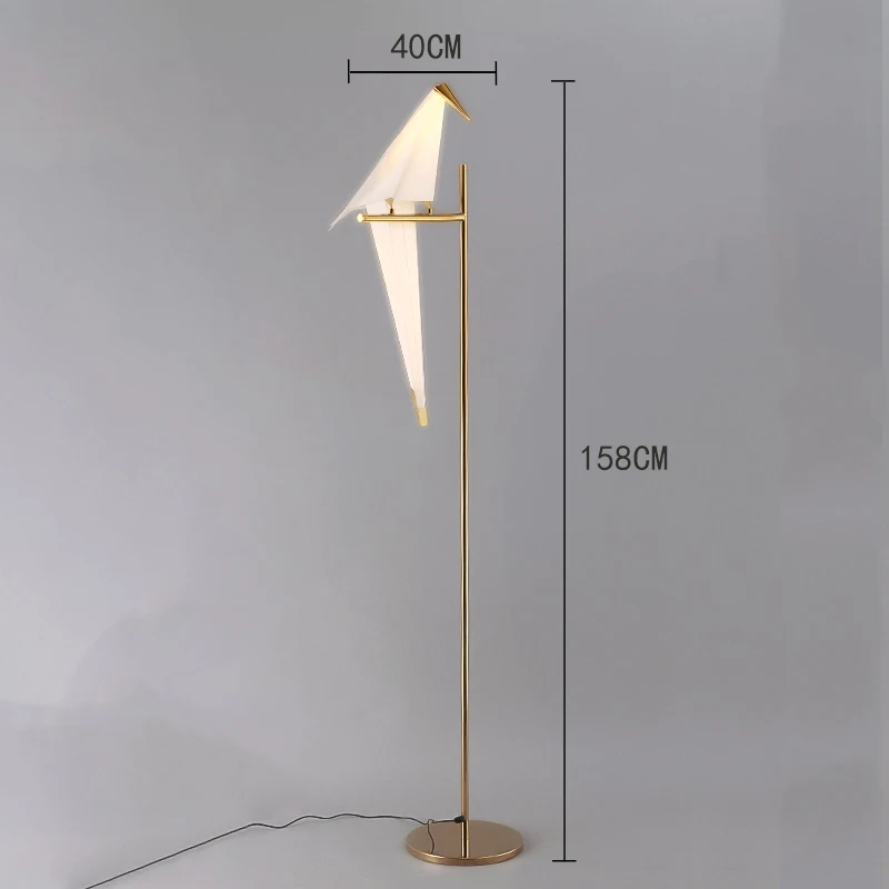 1 Light Современный птица абажур Золотая база напольный светильник с светодиодный лампы металла Lambader для Гостиная подставка, лампа для чтения, MING - Цвет абажура: 1 Light