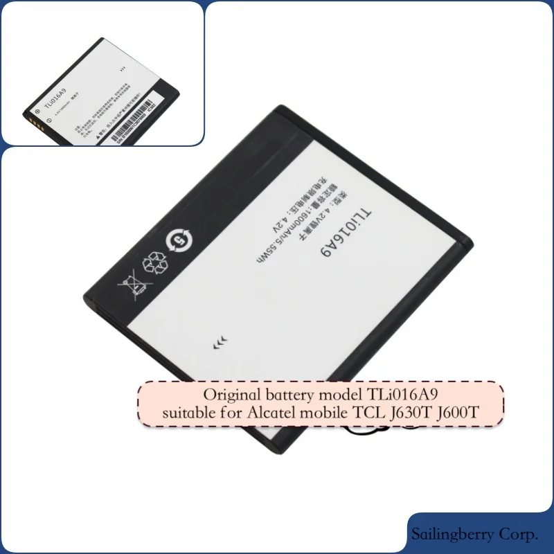 Аккумулятор подходит для Alcatel Mobile TCL J630T J600T с аккумулятором модели TLi016A9