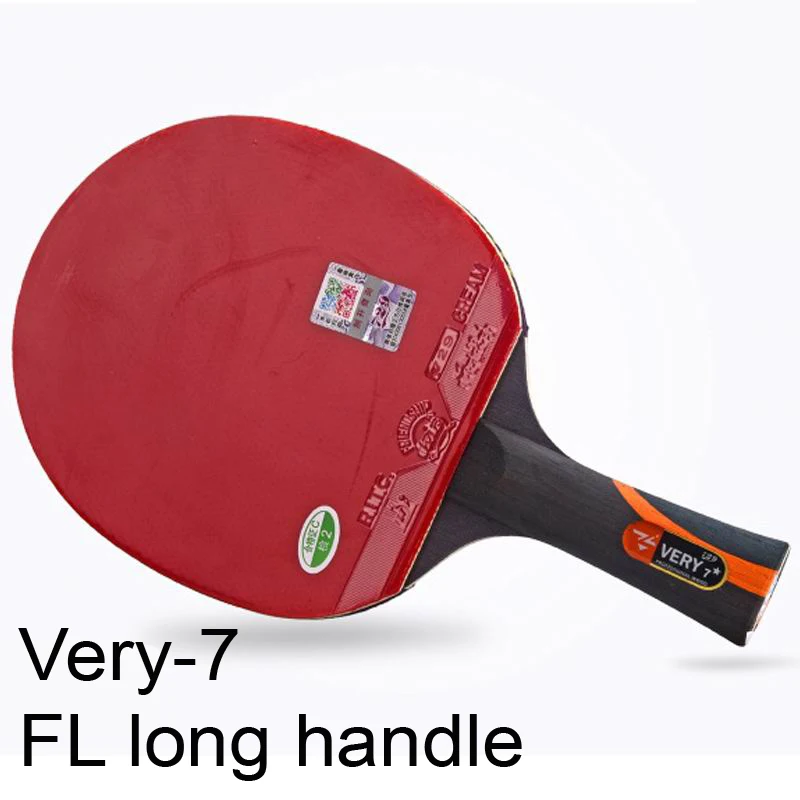 FL long handle Оригинальная 729 гладкая ракетка очень-7 петель с быстрая атака ракетка для настольного тенниса ракетка для пинг-понга с бугорками для обеих сторон - Цвет: FL long handle