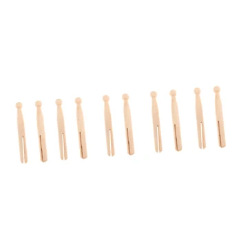 

10x Unfinished Blank Figurine Wooden Dolly Pegs Vintage Clothespin Dolls DIY Making Crafts