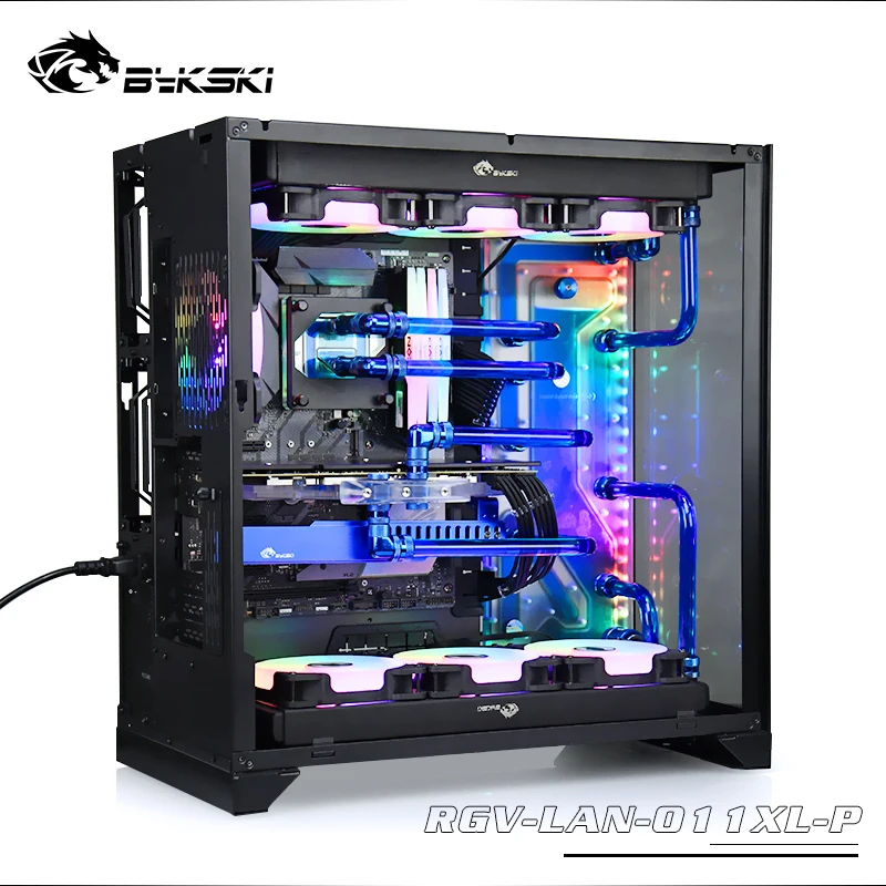 BYKSKI резервуар для воды для LIANLI O11 Dynamic XL профессионально используемая водяная пластина RGB водонагреватель RGV-LAN-O11XL-P