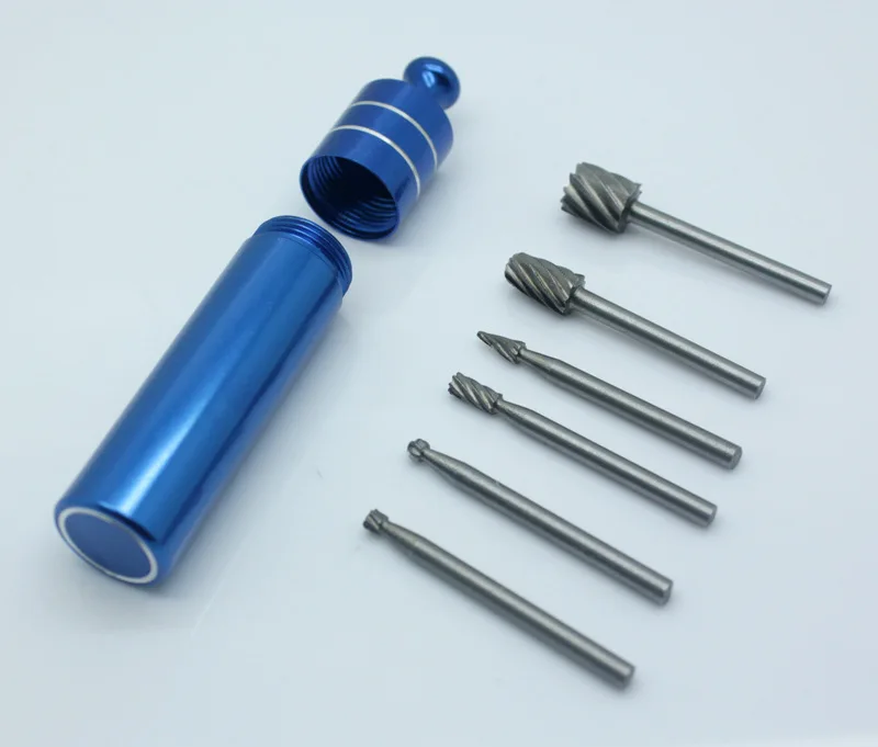 Woodworking Rotary File Wood Chisel Milling Cutter Electric Grinder Accessories Set Slotted Engraving(6 Pieces