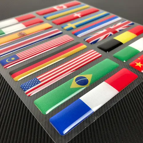 3D Reflective National Flag Sticker Motorcycle Accessories Car Decal British Italy USA France Russia Spain Brazil Chile ukraine - Image 2