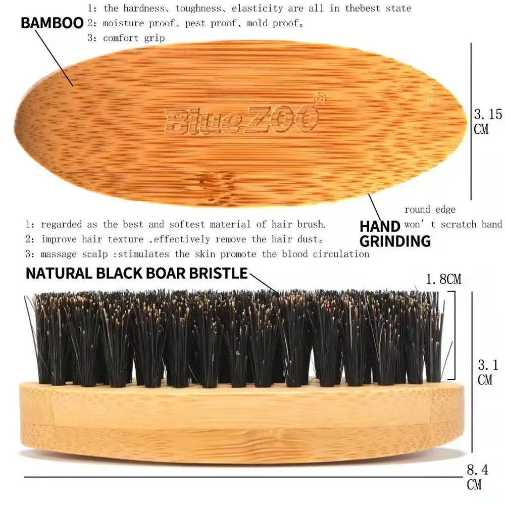 Beard Care For Men Mini Small Oval Black Bristle Nanzhu Log Color Beard Brush Oval Bristle Moustache Brush More Convenient Small Beard Care For Men Mini Small Oval Black Bristle Nanzhu Log Color Beard Brush Oval Bristle Moustache Brush More Convenient Small