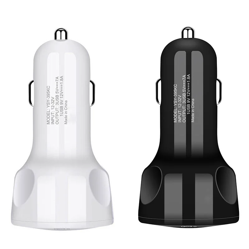 Горячая три порта Быстрая зарядка USB Автомобильное зарядное устройство для смартфона планшета