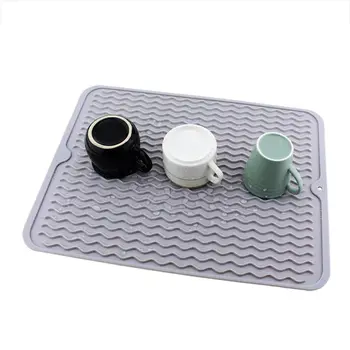 

Rubber Drying Drainer Mat Extra Large Dish Draining Mat Silicone Dish Drying Mat Anti-slip Fruit Mat