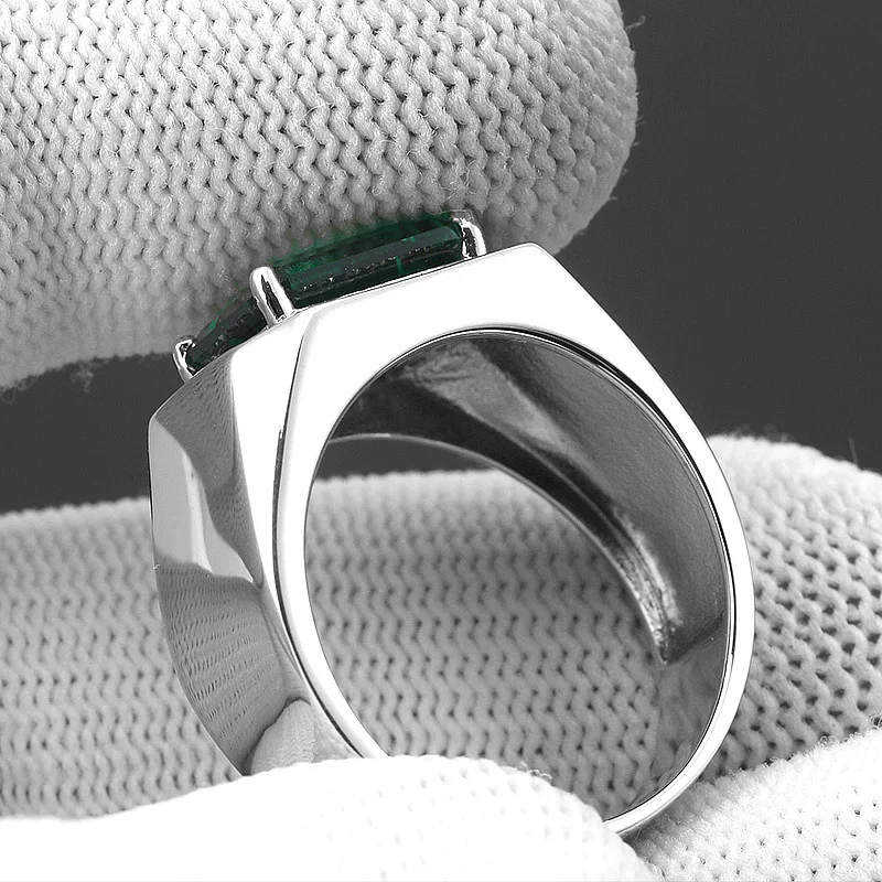 Винтажное уникальное высококачественное сапфировое бериловое кольцо с кубическим цирконием из стерлингового серебра 925 пробы для женщин и мужчин, хорошее ювелирное изделие, подарок