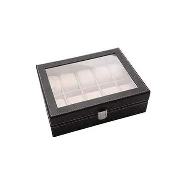 

Creative 10 Seat Watch Storage Box Portable Drawer Watch Box Watch Case Display Storage Box for Men Women 1pc White