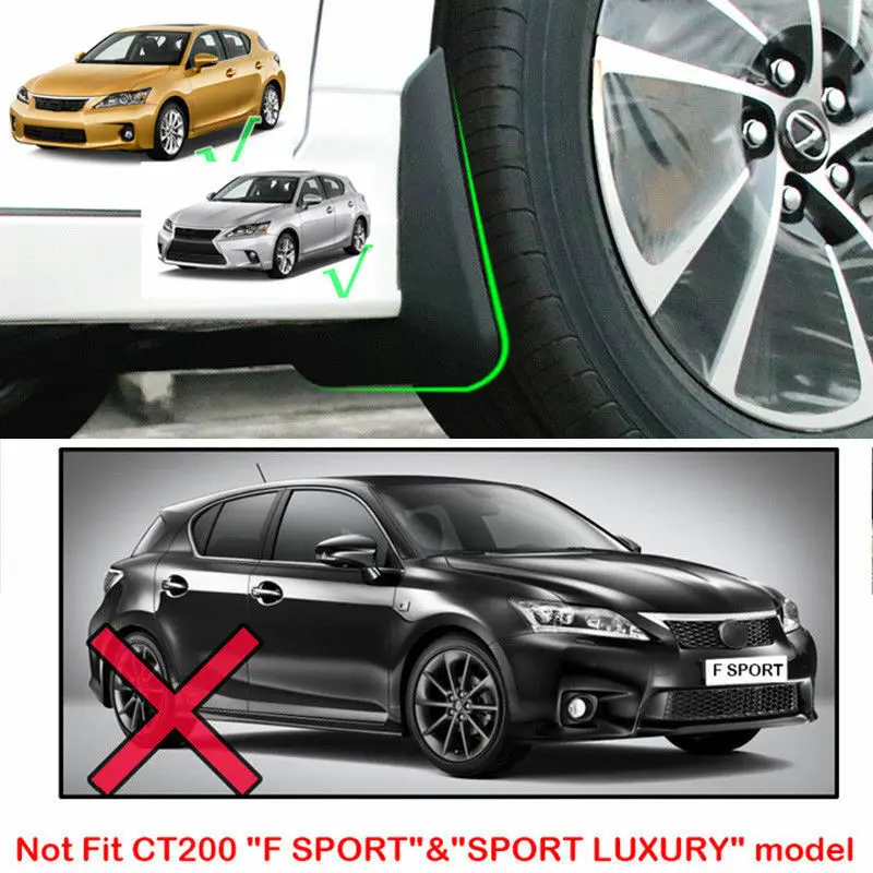 4 шт./компл. брызговик s Брызговики для Lexus CT200 CT200h 2011- Брызговики спереди тыльная грязь лоскут брызговики