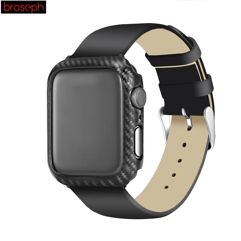 Крышка корпуса часов из углеродного волокна для apple Watch 4 40 мм 44 мм защитная рамка корпуса для iwatch серии 4 аксессуары для часов