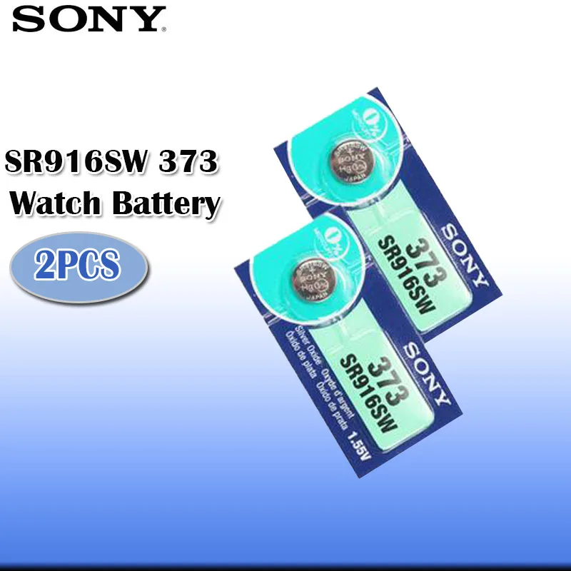 2 шт. Sony 100% оригинал 1 55 в 373 SR916SW 916 SR916 оксид серебра часы батарея Кнопка монета