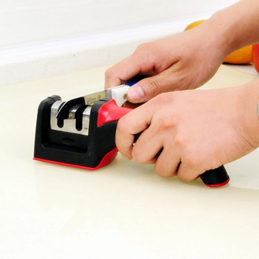 

Portable Knife Sharpener 3 Stages Kitchen Sharpener Professional Sharpening Stone Grinder Multifunction Kitchen Sharpener Tools