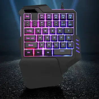 

G30 Wired Gaming Keypad with RGB Backlit 35 Keys One-handed Keyboard for LOL R9CB