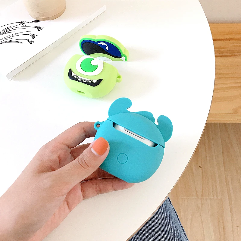 3D Майк Салли Минни Мультяшные наушники чехол для Apple Airpods 1 2 милый Силиконовая защита наушников Аксессуары