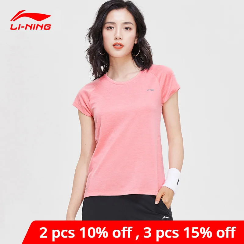 Женская футболка для бега Li-Ning облегающая дышащая из полиэстера с Умной
