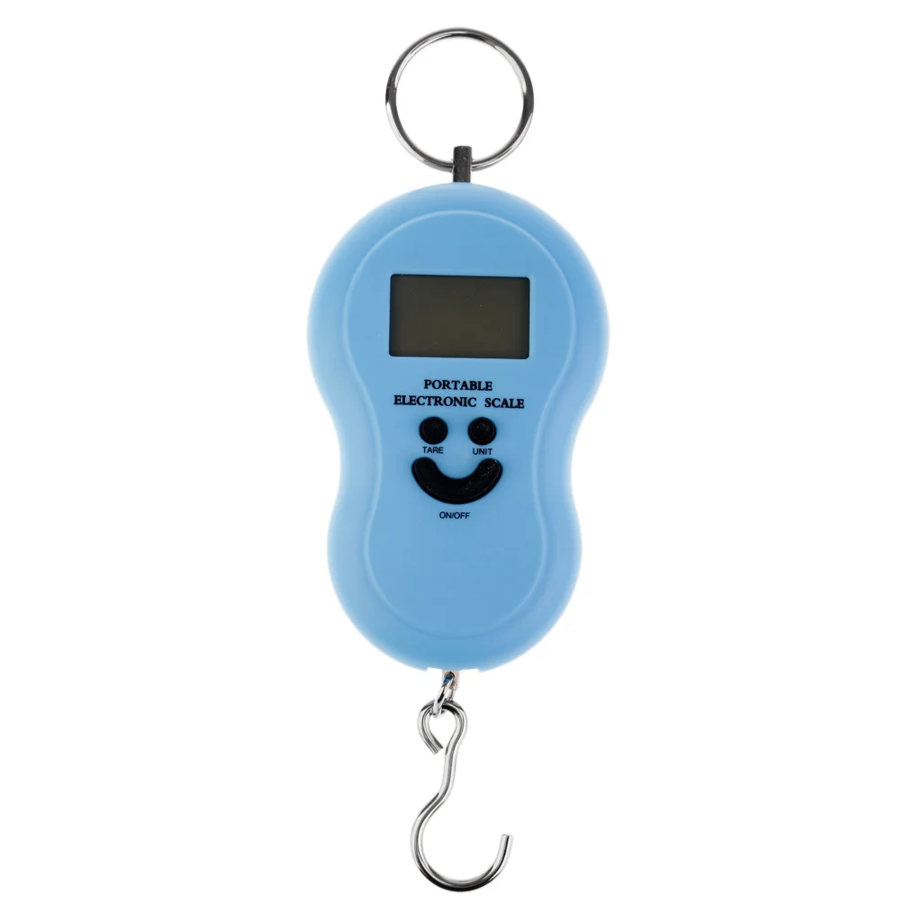 Blue Backlight Портативный цифровой подвесной кран весы 110Lb с точным пружинный датчик рыбные весы для охоты рыболовные принадлежности - Цвет: Blue Backlight