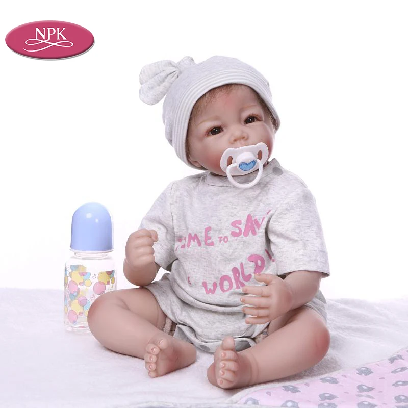 Bebes Reborn Menina 50 см мягкая силиконовая кукла baby girl Модная Кукла Реалистичная