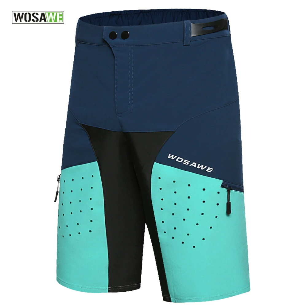WOSAWE pantalones cortos de ciclismo para hombre, para bicicleta de montaña, resistentes agua, holgados, para al aire libre|Pantalones cortos de ciclismo| -