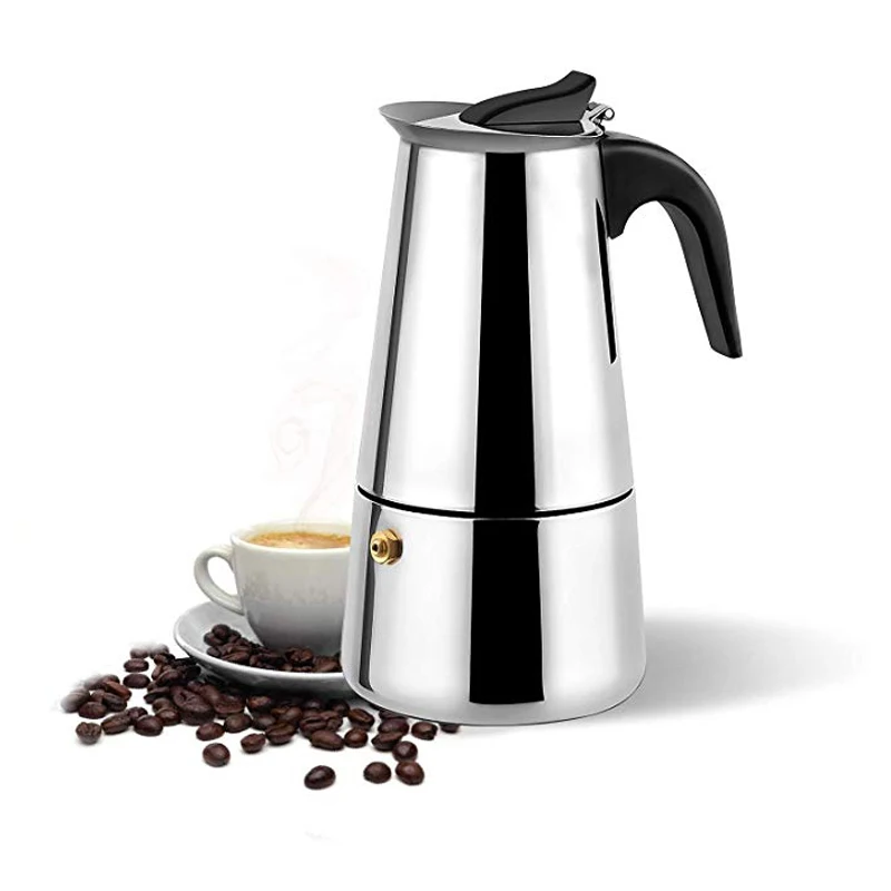 

Mocha Coffee Maker Moka Coffee Pot Stainless Steel Espresso Maker Stovetop Coffee Machine Percolator Tools