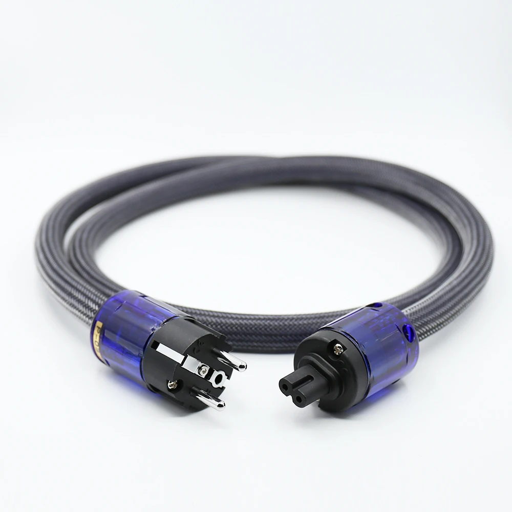 

Hi-End Pure Copper audiophile power cords EU Schuko Power Cable With Figure 8 IEC AMP Turntable Power Extension Cable