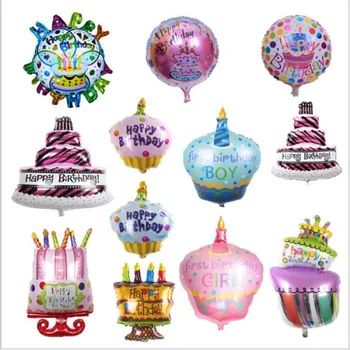 

Cake Series Aluminum Foil Balloon Baby Birthday Decoration Three Layer Cake Balloon Aluminum Film Balloon