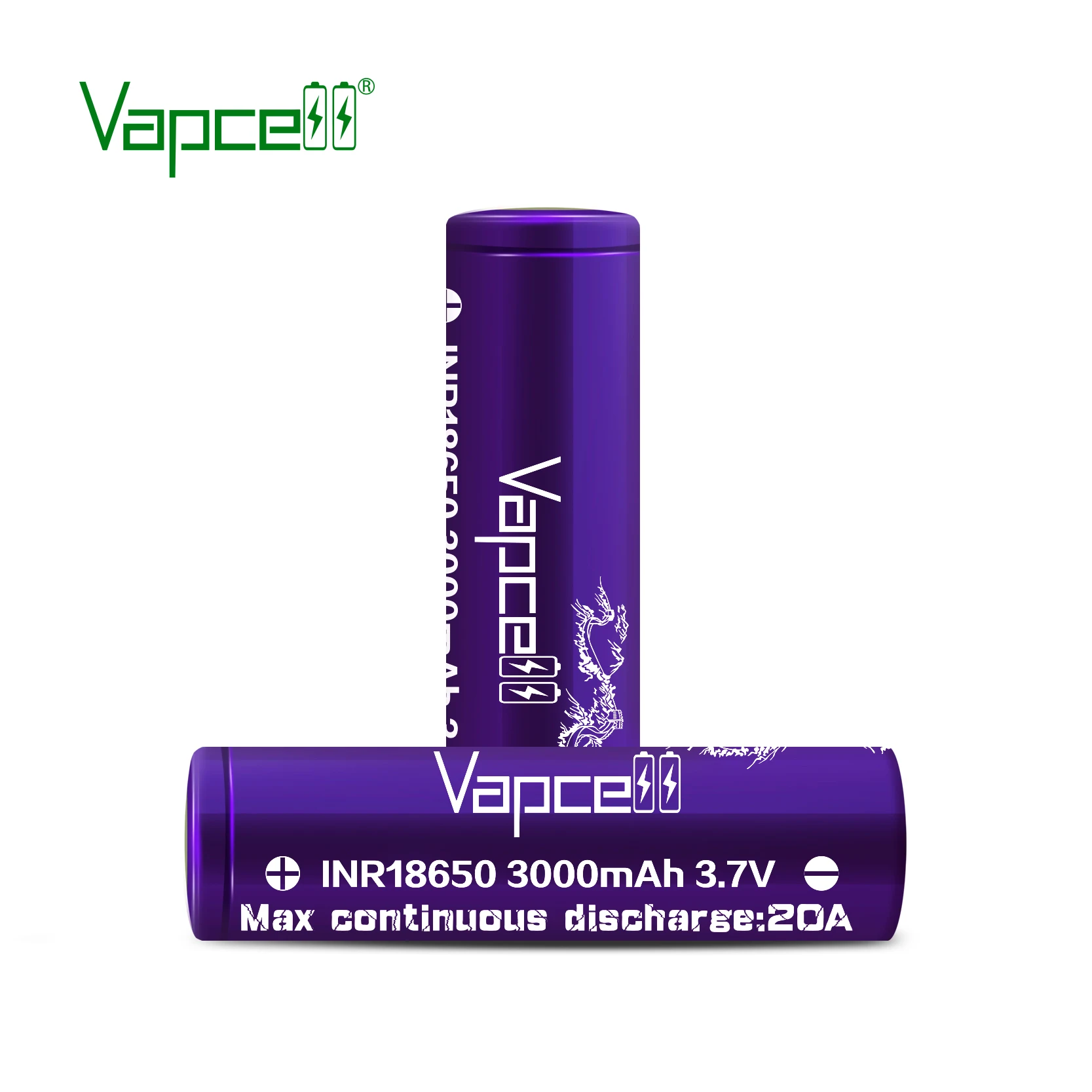 Vapcell 18650 3000mah 20A 3,7 v литий-ионная аккумуляторная батарея длинный спасательный фонарь/электроинструмент