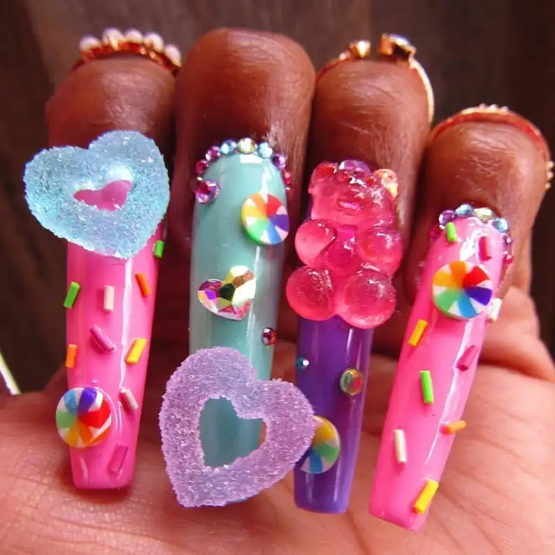 30PCS Candy Nail Charms