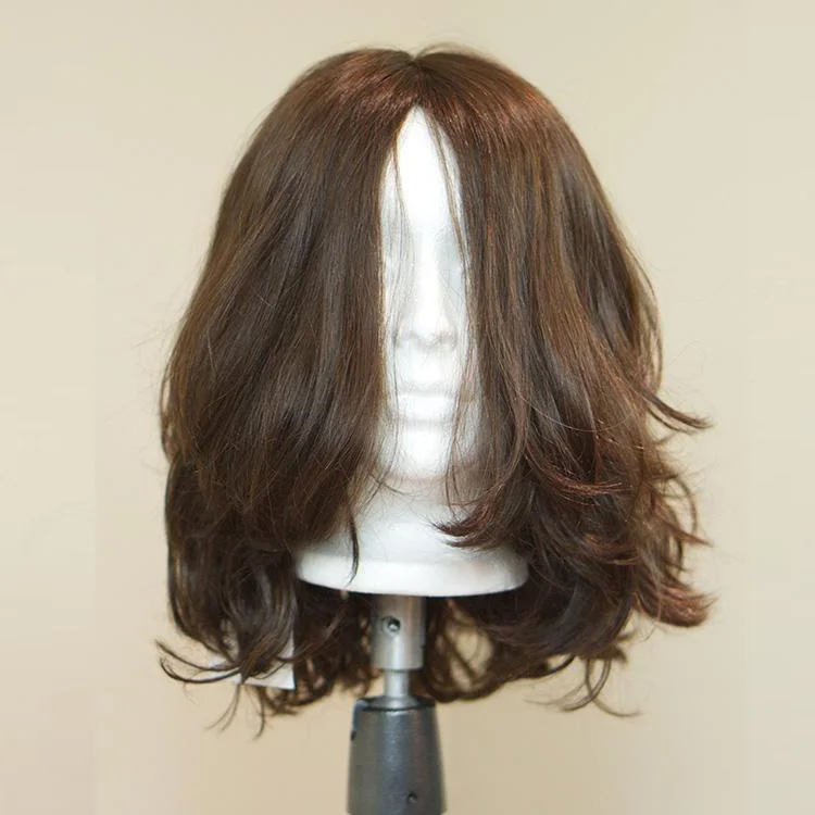 Virgin European Human Jewish Wigs Layer End Natural Wave Skin Top Sheitel Kosher for Women Custom Made Order | Шиньоны и парики