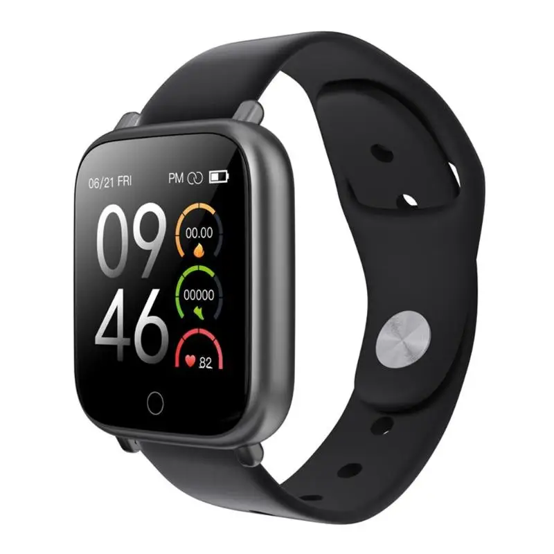 VODOOL умный Браслет деликатный дизайн Q1S Bluetooth умный Браслет IP68 монитор сердечного ритма фитнес-трекер Браслет - Цвет: Черный