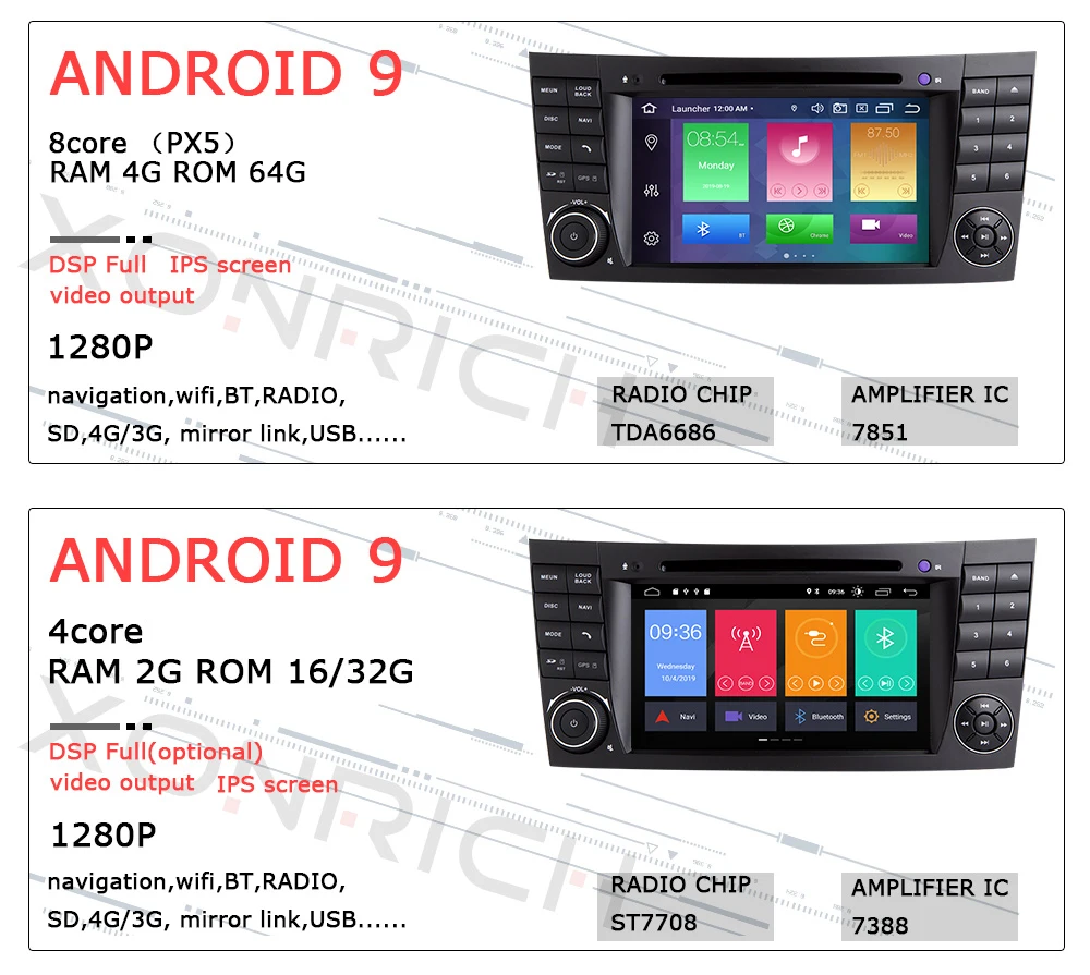 DSP 2 din Android 9 автомобильный DVD мультимедиа для Mercedes Benz e-класс W211 E200 E220 E300E350 E240E280 CLS класс W219 gps Радио Аудио