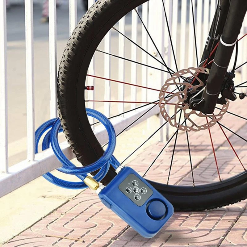 Cerradura de alarma inteligente bicicleta, bloqueo antirrobo para exteriores, en espiral, resistente al - AliExpress