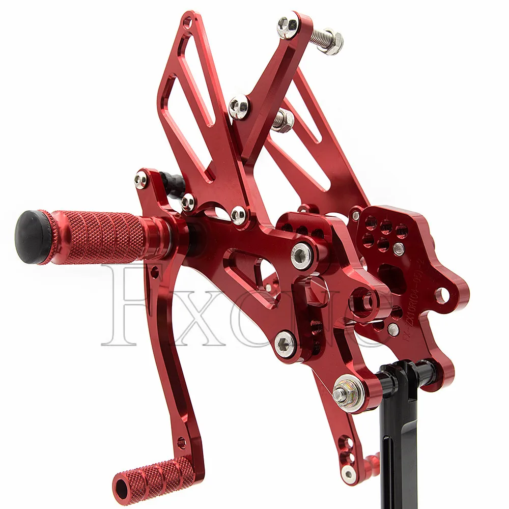 Для KAWASAKI ZX10R zx10r 2004-2005 CNC алюминиевый сплав мотоцикл подножка для ног Педаль peg Rearset задний Набор