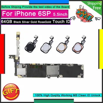 

For IPhone 6S Plus Motherboard 64GB Black Silver Gold RoseGold Touch ID Unlocked Disassembly Mainboard Good Working Logic Board