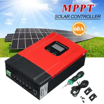 

60A LCD Smart MPPT Solar Charge Controller Solar Panel Battery DC 12V/24V/36V/48V Auto Regulator Lead Acid Flooded Gel Battery
