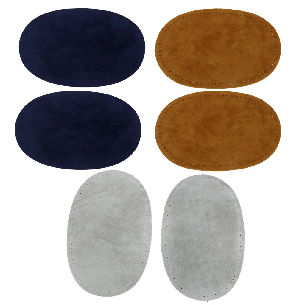 3 Colors Sew-on Elbow Knee Patches Repair Patches for Sewing Craft  DIY Decorative Applique  Blue Grey Camel