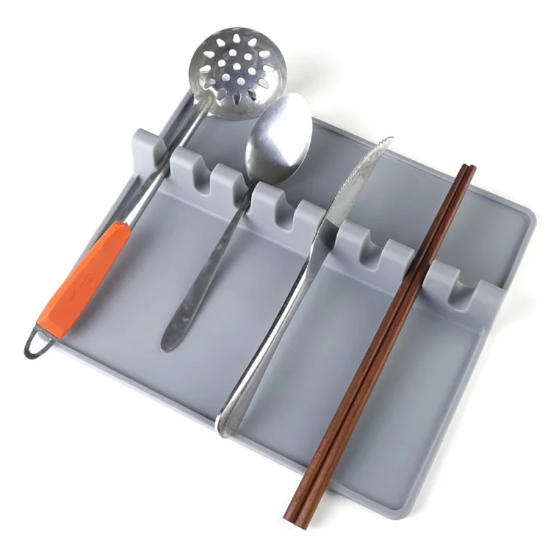 

Kitchen Utensils Silicone Spoon Kitchen Spatula Holder Heat Resistant Utensil Silicone Spoon Pad 2020