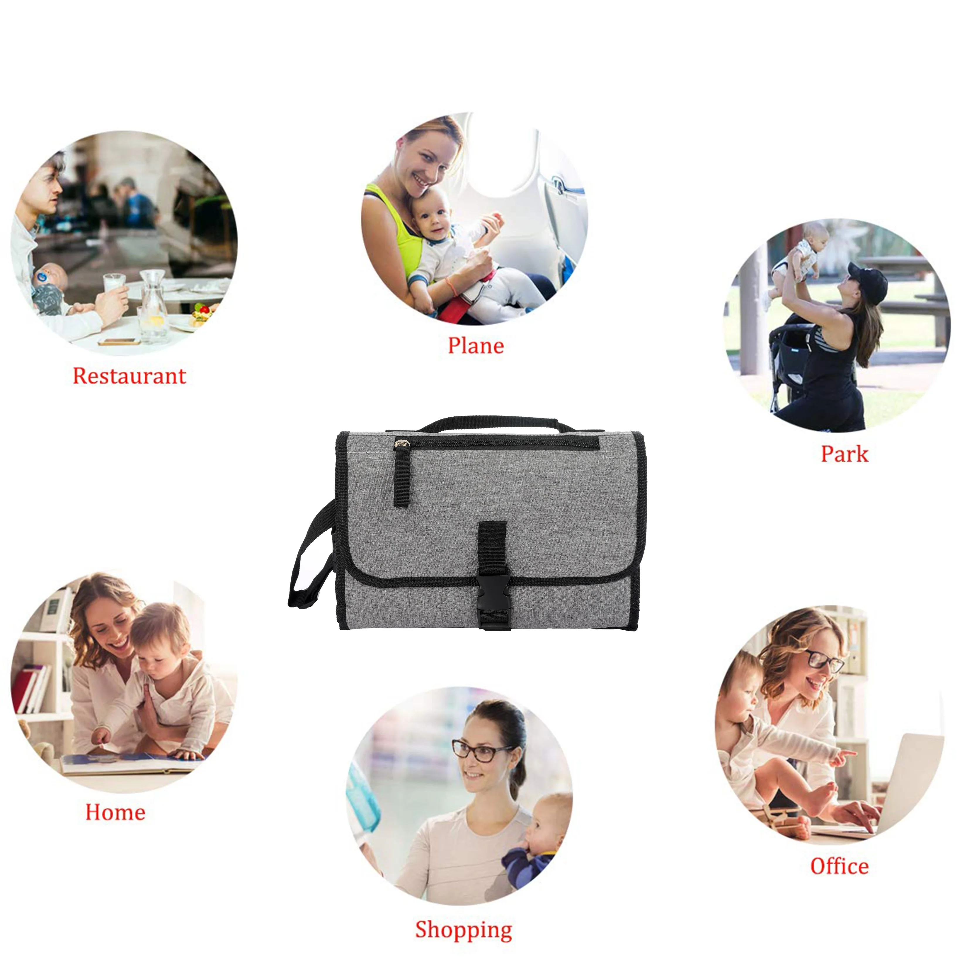 New 3 in 1 Waterproof Changing Pad Diaper Travel Multi-function Portable Baby Diaper Cover Mat Clean Hand Folding Diaper Bag