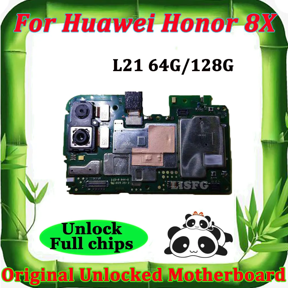 Полностью разблокированная материнская плата для HUAWEI Honor 8X, материнская плата, материнская плата L21 64g 128g Android