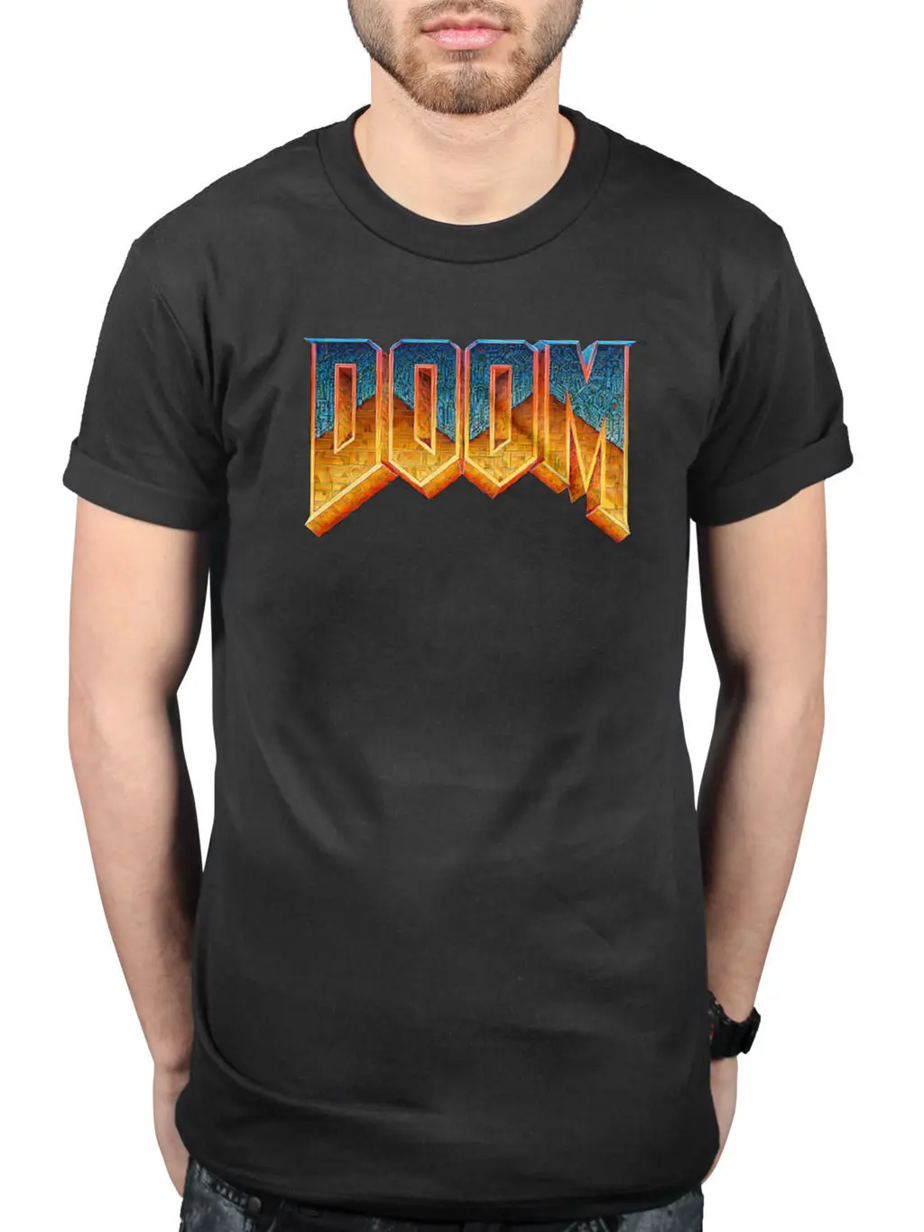 

Official Mens Doom Logo T-Shirt Video Game Series Classic Merch Shooter Demons Cool Casual pride t shirt men Unisex Fashion