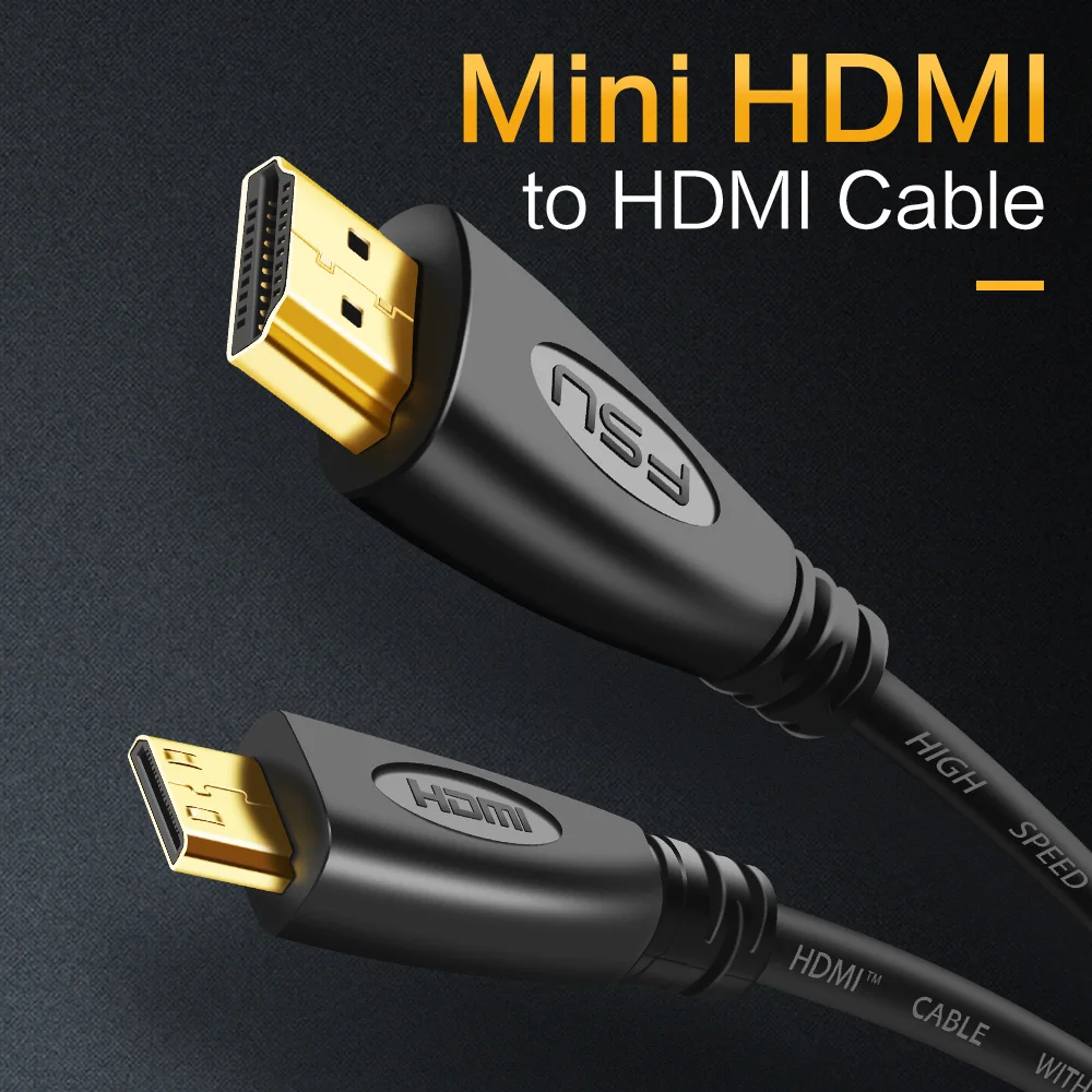 Мини-hdmi-hdmi кабель 1080p 3D Высокоскоростной адаптер позолоченный штекер для камеры монитор проектор ноутбук ТВ 1 м, 1,5 м, 2 м, 3M, 5 м